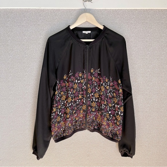 XL Maurice’s Floral Zipper Jacket - Picture 1 of 8